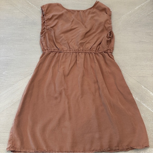 Love Tree Brown Sleeveless Tie Front Sundress - Picture 8 of 8